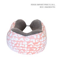Almohada De Espuma Para Cuello Estampado - Rosado
