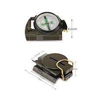 Brújula Lensatic Compass - Estilo Militar Metal Camping Verde