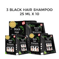 3 Black Hair Shampoo  25ml x 10