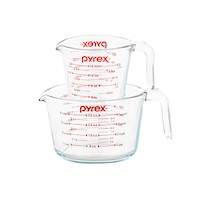 PYREX - Set x2 de Tazas medidoras de 1 lt + 500 ml