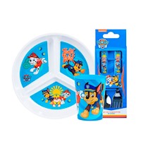 Vajilla Infantil Paw Patrol Division Scool+Vaso+Cubierto 703806