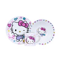 Vajilla infantil Ceramica 3Pz Hello Kitty Scool 703070