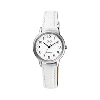 Reloj Regalo Para Mujer Q&Q Original Cuero - Blanco