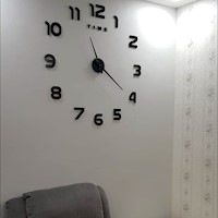 Reloj 3D Pared Grande Decorativo - Aiden Negro