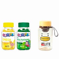 COMBO GOMITA PARA NIÑOS ELITE NUTRITION-ELITE OMEGA+ELITE MULTIVITAMIN+TOMATODO