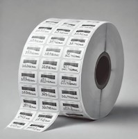 Rollo 6000 etiquetas adhesivas térmico 30x20mm 3 columnas para codigo de barras