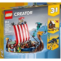LEGO 31132 Barco Vikingo y Serpiente Midgard