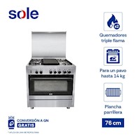 Cocina de pie Sole 5 Quemadores 76 CM Bali GLP