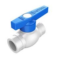 Válvula pesada esférica de PVC 1/2" sin hilos Metusa