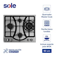 Encimera Sole Acero Inoxidable 58 Cm