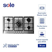 Encimera Sole Acero Inoxidable 86 Cm