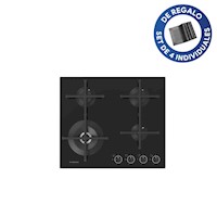 Encimera S-Collection PureBlack Vidrio Templado a Gas Smart Connected 60cm