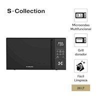 Horno Microondas S-Collection 3en1 Grill Black 26L