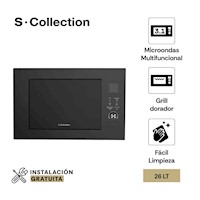 Horno Microondas Empotrable S-Collection 3en1 GrillBlack 20L