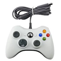 Mando con Cable Usb para Xbox 360 Pc Windows Joystick NJX301 Blanco