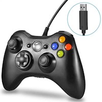 Mando con Cable Usb para Xbox 360 Pc Windows Joystick NJX301 Negro
