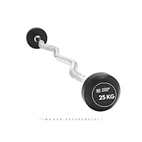 BARRA CURVA ZETA CON PESO FIJO DE 25 KG