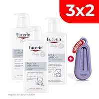 3x2 Eucerin Baby Baño & Shampoo - Frasco 400 ML
