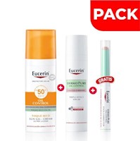 Eucerin DermoPure Triple Effect Serum & Protector Solar Oil Control - Pack 2 UN