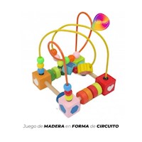 JUEGO DE MADERA EN FORMA DE CIRCUITO