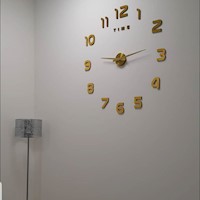 Reloj 3D Pared Grande Decorativo - Aiden Dorado