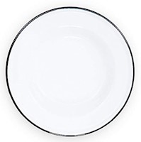 Platos para ensalada color blanco y negro
