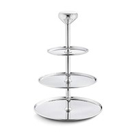 Soporte para tartas de tres niveles 11.8 in acero inoxidable