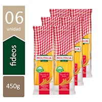 Fideos Spaghetti Molitalia Bolsa 450g - 6u