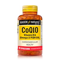 CoQ10 + Vitamina E & Omega 3 - Salud Cardiovascular y Antioxidante (60 Cápsulas) - Mason Natural