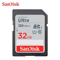 Memoria SD SANDISK ULTRA 32GB de 120mb/s