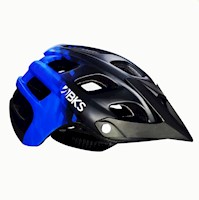 BKS Casco De Bicicleta Para Adultos MTB Talla M (Negro-Azul)