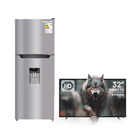 Wolff - Refrigeradora No Frost de 345L + Smart Tv 32" HD