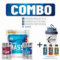 SUPREME - MASS 12 LIBRAS VAINILLA + SUPREME GLUT 500G + PUMP 500G FRUIT + SHAKER