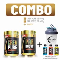 COMBO LEVEL PRO - CREA PURE 500 GR. + PRE BOOST 400 GR. BLUEBERRY + SHAKER