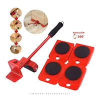 KIT ELEVADOR DE MUEBLES 5 PIEZAS 150KG
