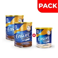 Pack Ensure Advance Sabor Chocolate - Lata 850 G