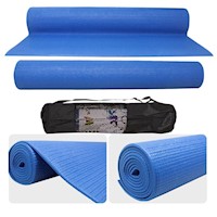 Mat Yoga Pilates FitnessFunda Transportadora 6mm - Azul