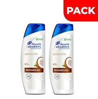 Dúo Pack Shampoo Head & Shoulders Hidratación Coco - Frasco 375 ML