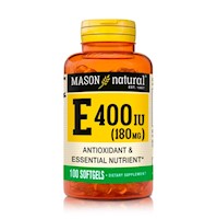 Vitamina E - 400 Iu - Cuidado De La Piel - 100 Cápsulas