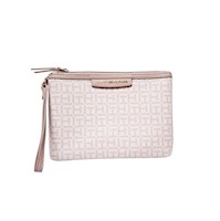 Cartera de Mano o wristlet Tommy Hilfiger Monogram Rosa