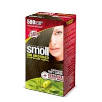 Tinte para cabello Smoll 500 Castaño Claro Sin Amoniaco - Caja 1 UN