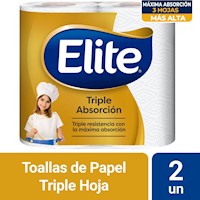 Papel Toalla Elite Triple Absorción 2 un