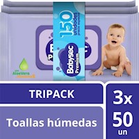 Babysec Toallitas Húmedas 50 UN - Pack 3 UN