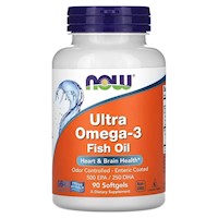 Now Ultra Omega-3 Fish Oil Hearth And Brain 90 Capsulas