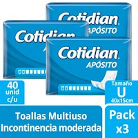 PACK x 3 TOALLA MULTIUSO COTIDIAN PD x 40