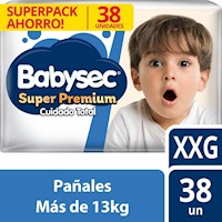 PAÑAL BABYSEC SUPER PREMIUM SUPERMEGA XXG x 38