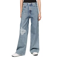 Pantalon Jean Tommy Jeans Wide Mujer Leg High Rise