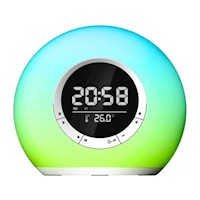 Parlante Bluetooth Radio FM con Luz Rgb Alarma Temperatura CN-S630