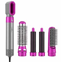 Cepillo Secador Multifuncional 5 en 1 para Cabello Rizador y Peines Intercambiab