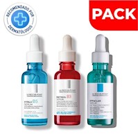 Trio Pack La Roche Posay Sérum Anti Arrugas Reparador Hyalu B5 + Retinol B3 + Anti-imperfecciones Effaclar Dúo